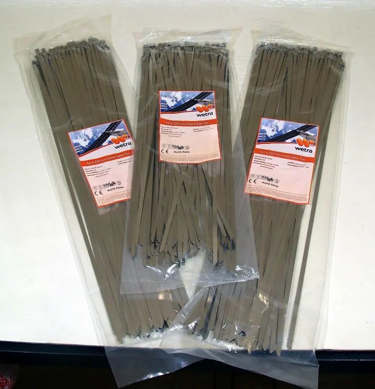 Wetra Stainless Steel Cable Ties - Ball Lock Type Stainless Steel Ties