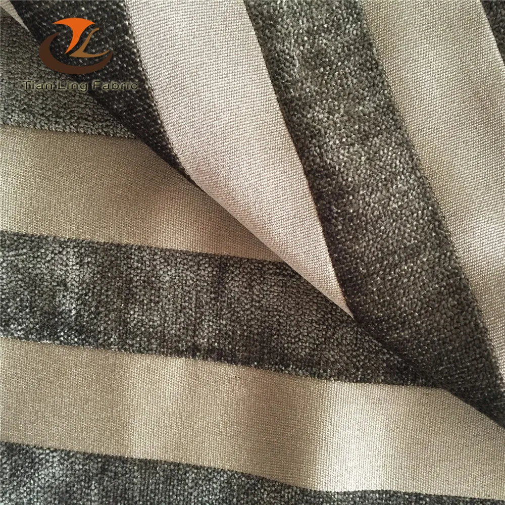 chenille striped upholstery sofa fabric for sofa