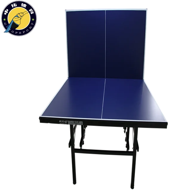 Indoor single folding tennis ping pong table with small wheel