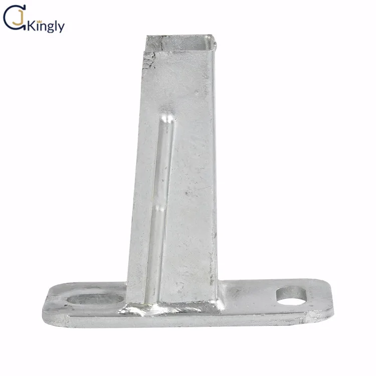 Welded on flat mounting plate industrial pipe shelf support bracket,lower arm strut mounting profile slotted profile