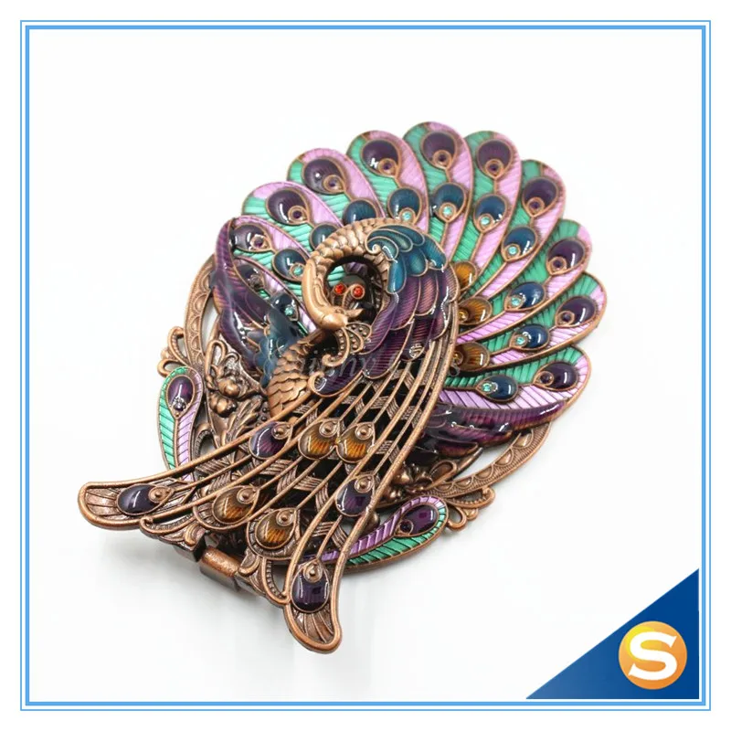 Peacock design princess hand mirror desktop mirror
