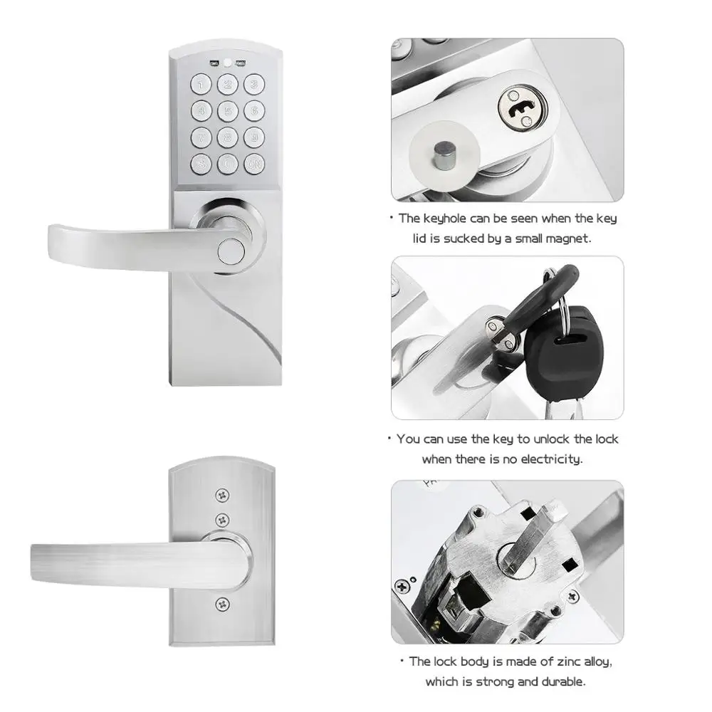 USA Electric Security Smart Front Door Lock,Digital Password Home Smart Lock,Smart Keyless Lock RD-J