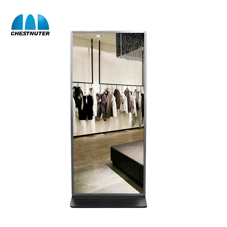 chestnuter 43 inch touch screen kiosk magic mirror lcd display advertising totem for online shopping mall