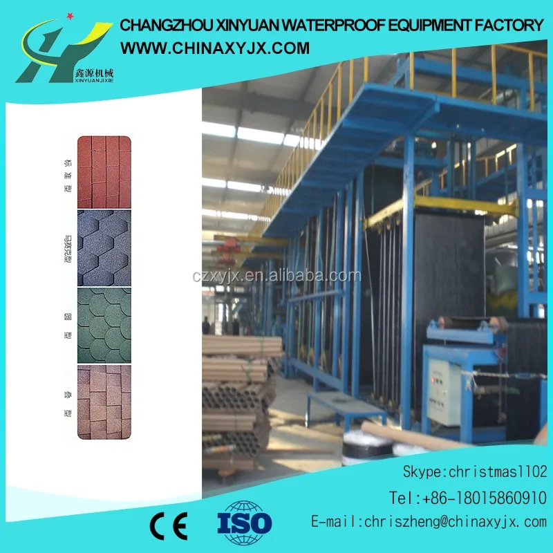 Fiberglass roof tile asphalt shingle making machine asphalt shingle production