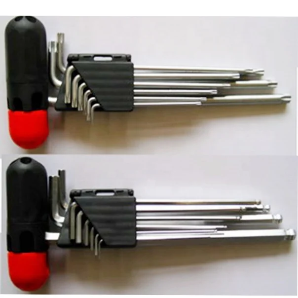 18 шт. Torx Метрическая SAE длинные руки шестигранный набор ключей длинная рука Аллен с холщовой сумкой упаковка