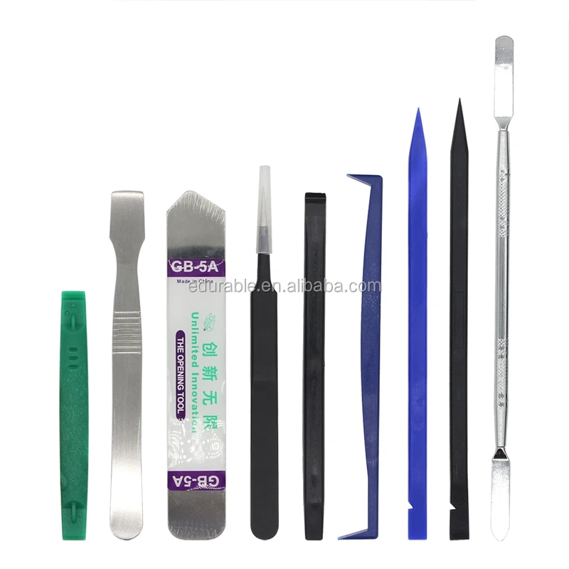 E-durable 9 in 1 Universal LCD Screen Removal Tool Opening Repair Tool Kit Pry Tools Kit for Mobile Phone Laptop PC