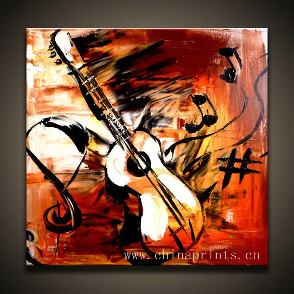 Musical Instrument Handmade Oil Painting for Home decor