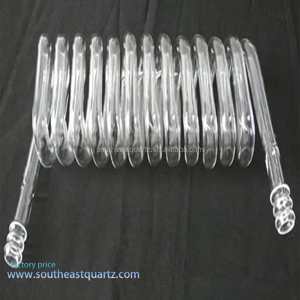 Прозрачная спиральная кварцевая стеклянная трубка