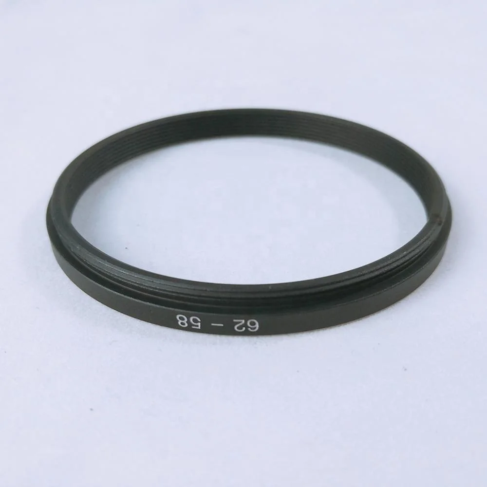 massa Photographic Equipment digital camera accessories CNC machining  black 62mm to 58mm camera lens filter adapter ring