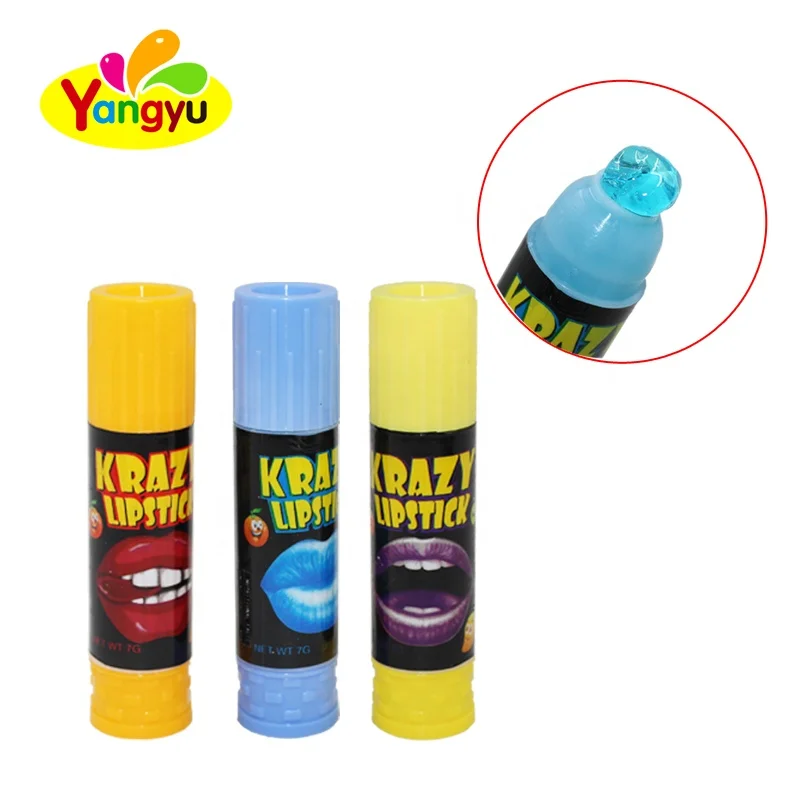 Mini  Rotating Crazy Lipstick Fruit Jelly Jam Lipstick candy