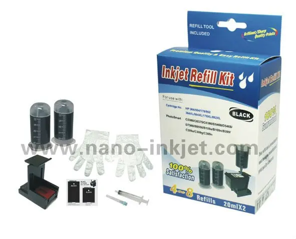 for HP 60/61/62 black cartridge Ink refill tool kit