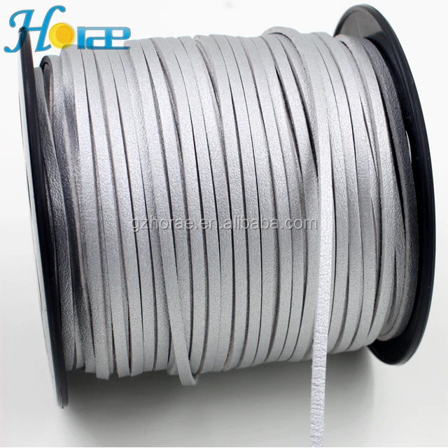 Wholesale faux flat leather rope PU leather cord for jewelry