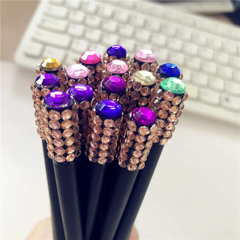 High Quality Surround 48 Pcs Diamond Topper Pencil, Diamond Black Pencil