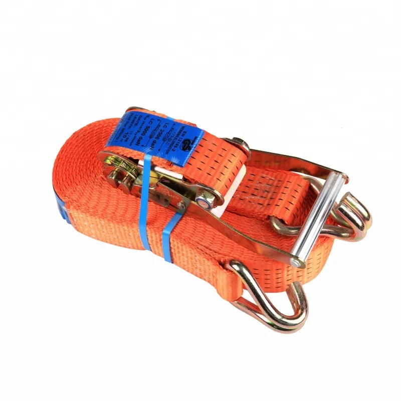 50mm x 10m 5 ton Polyester Tie Down Car Truck Cargo Lashing Strap with Double J Hooks