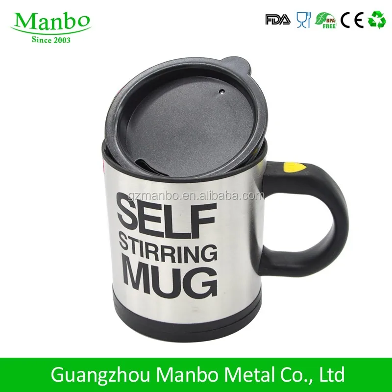Insulated Double Wall Self Stirring Coffee Cup Polystyrene Travel Mug Factory Price