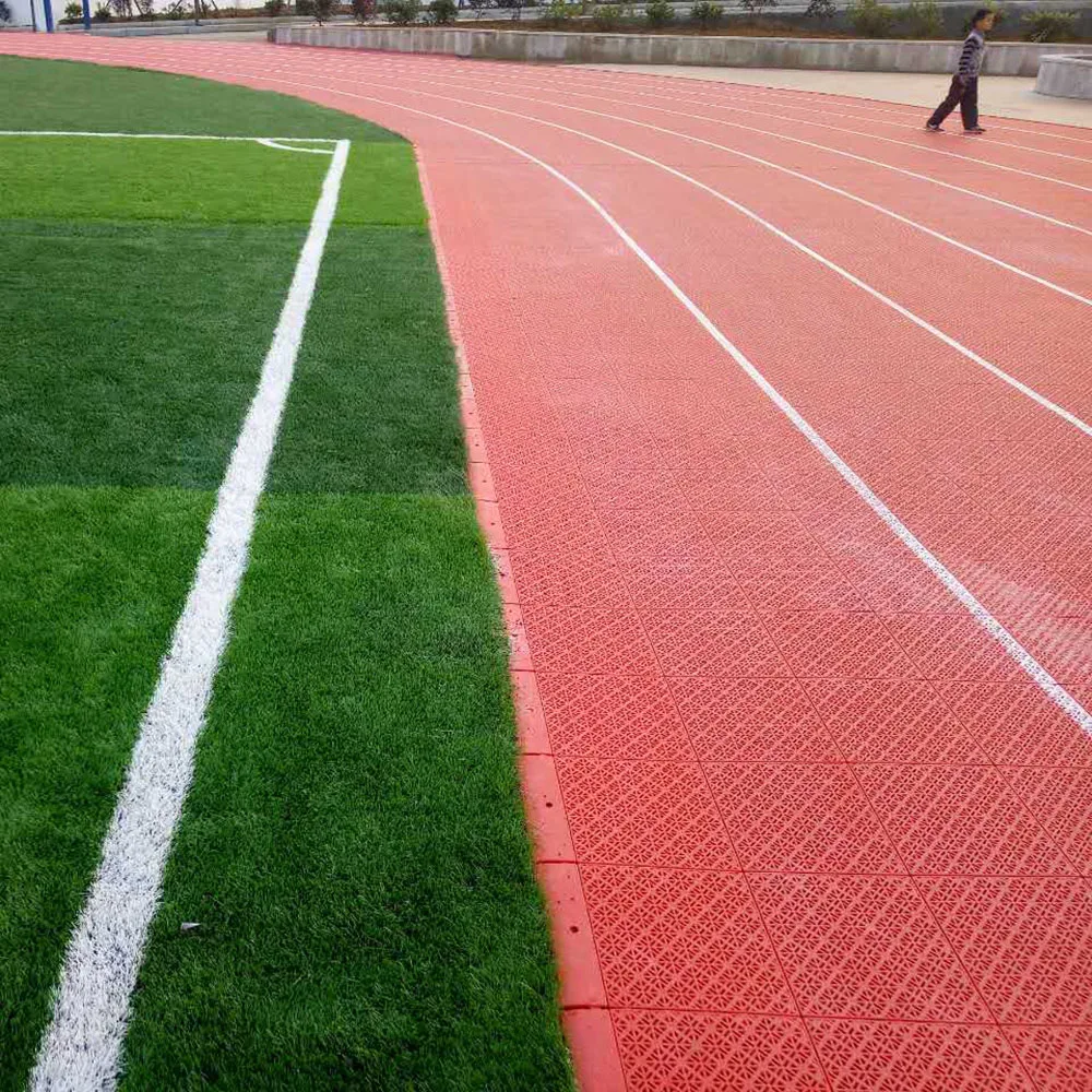 synthetic gym running track material polypropylene sports flooring modular outdoor playground plastic flooring