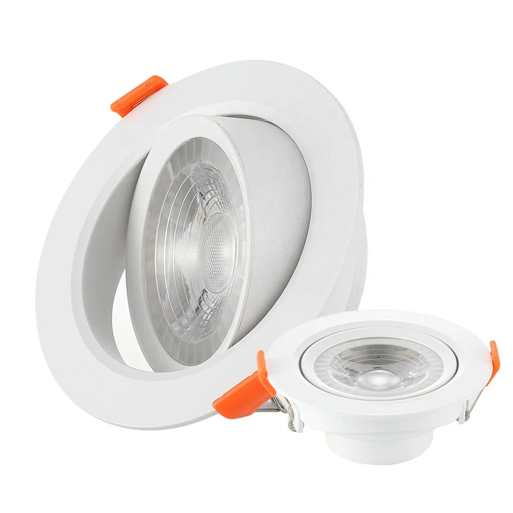 
Hot Selling Ip44 Dimmable Adjustable Led Recessed Spot Downlight Parts Spotlight Led Plastic Housing MR16 LED 3W -30 - 50 80 