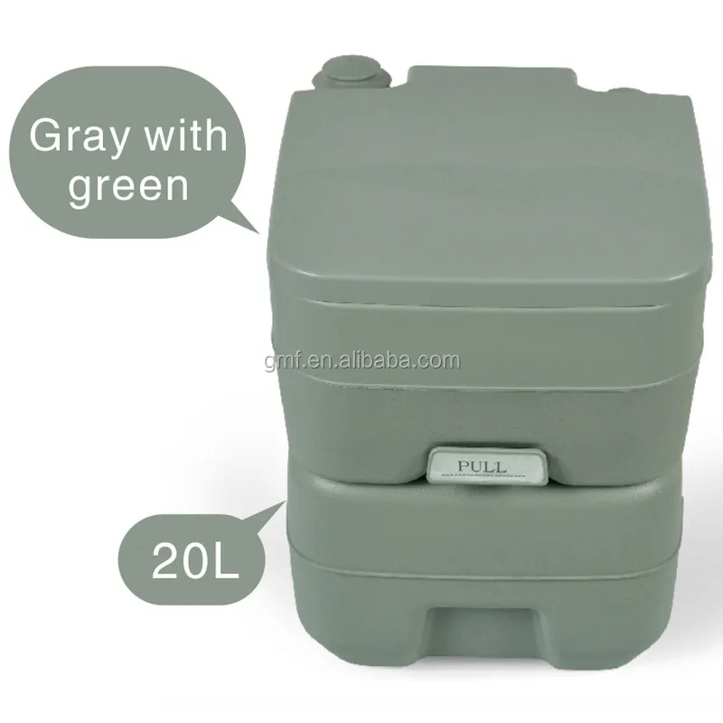 grey one piece 10L 20L used western indoor disabled flush hospital marine mobile wc camping plastic portable toilet for sale