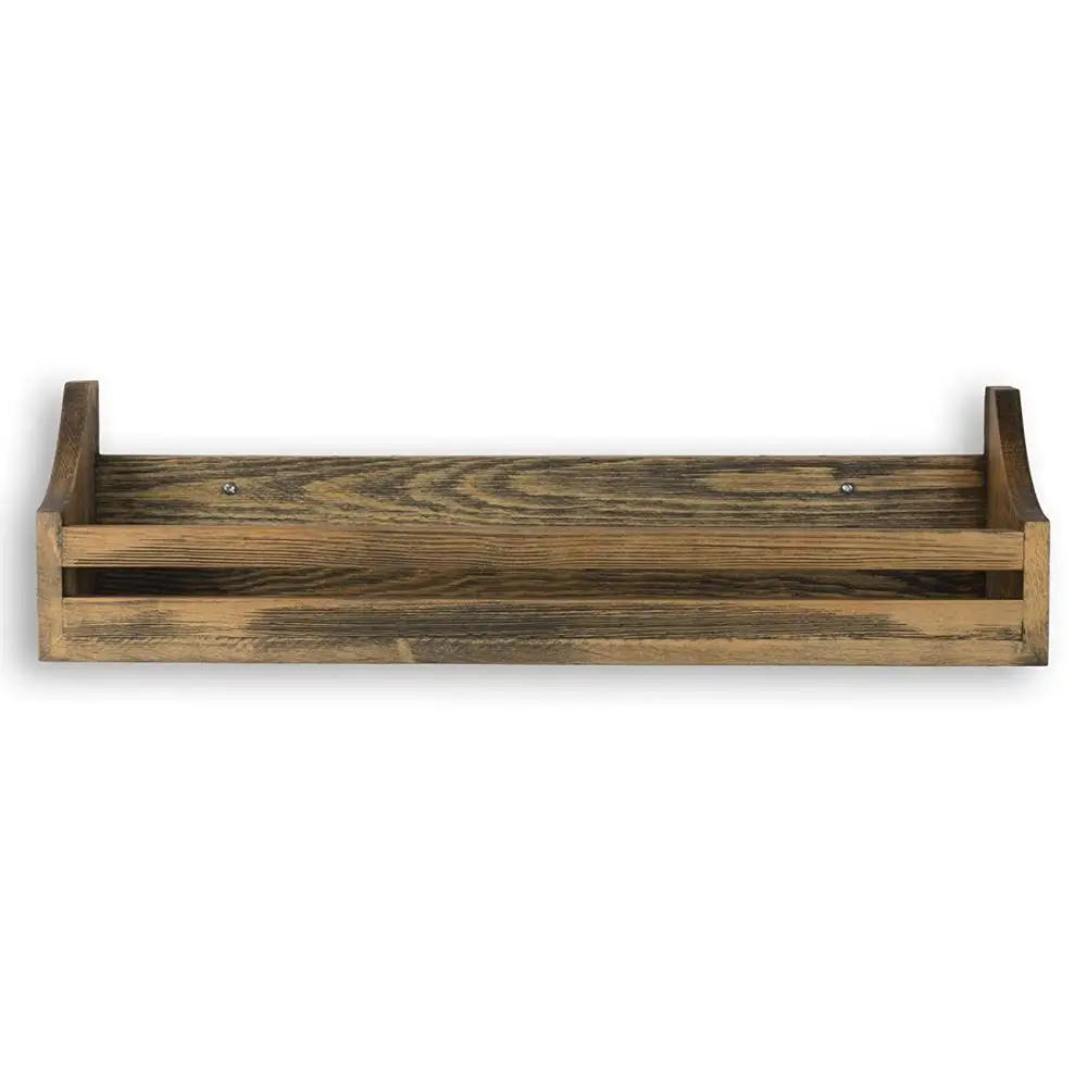 GSF 24 Inch Handmade Floating Shelves Wooden Floating Rustic Wall Mount Shelf For Living Room Kitchen Bathroom
