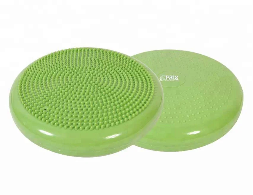 Wholesale customized inflatable spiky massage mat yoga air stability pad pvc massage exercise balance pad