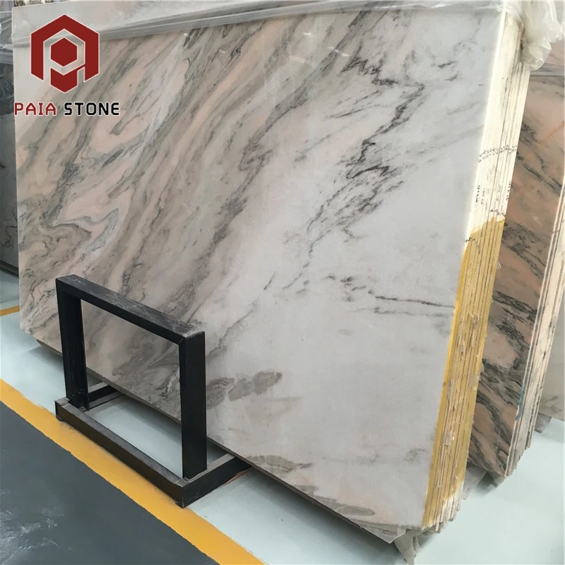 Natural Aurora Pink Stone China Marble Slab 24x24 Price