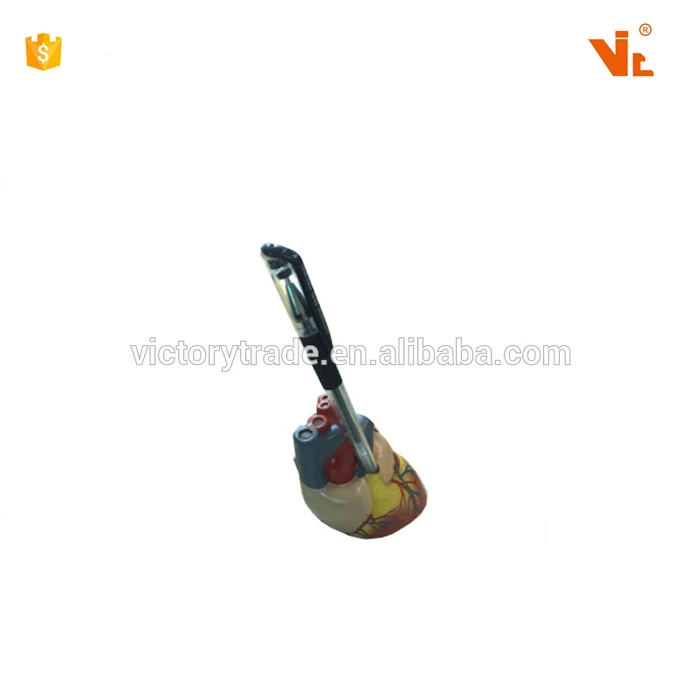 V-PH-16 Wholesale custom plastic heart shape single doctor nurse pen holder for stylus pen