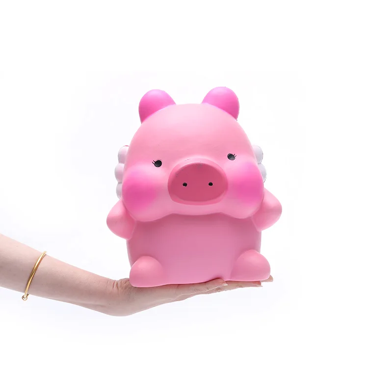 Custom design giant pink flying pig pu toys
