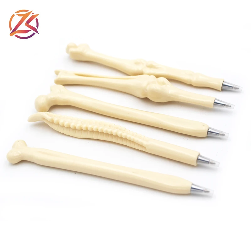 Новинка, Пластмассовая шариковая ручка в форме кости с печатью логотипа для медицинского письма
