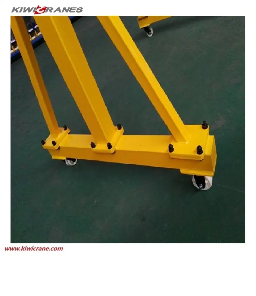High performance movable portal electric portable gantry crane 1ton 1000kg