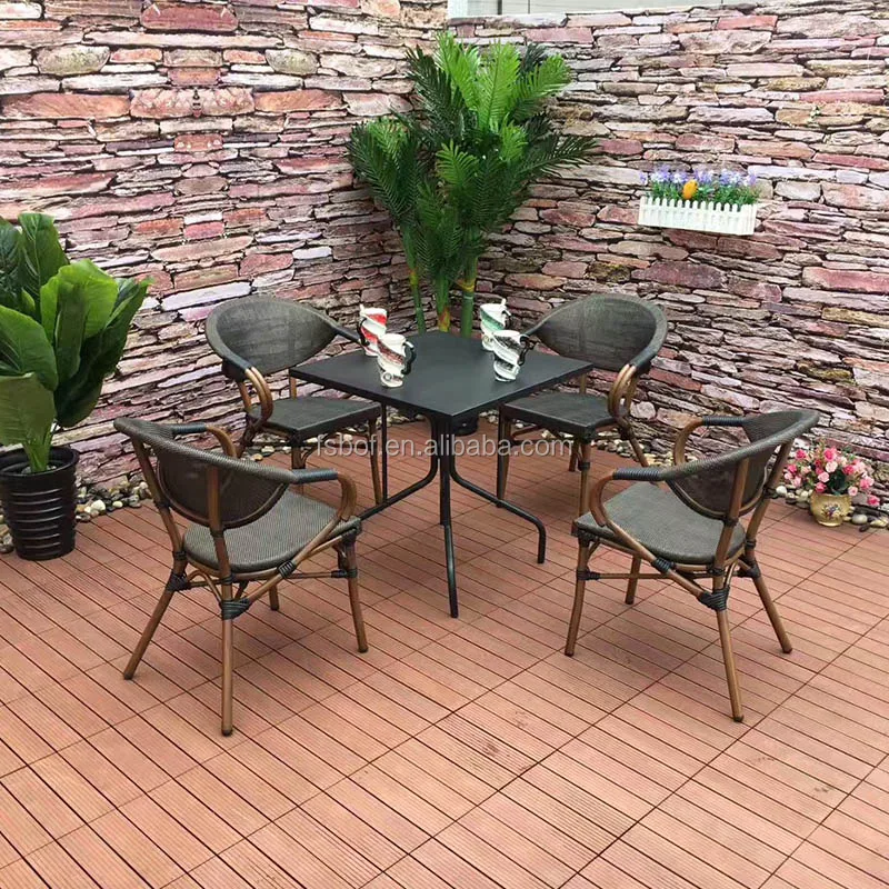 restaurant dining set round table and modern chairs tesla stackable chair for outdoor cafe shop furniture round table square