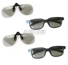 4pcs include 2X3D Glasses for Myopia 2X 3D Glasses Watching LG Cinema Passive 3D TVs and 3D RealD Cinema Free Shipping