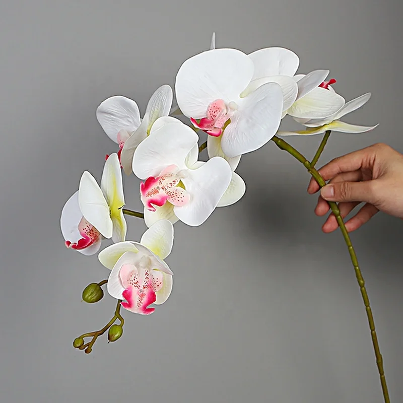 In stock artificial orchid real touch artificial indoor decorative flowers for sale