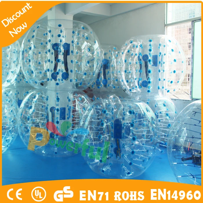 Blue and pink color bubble football, human bumper ball for adult or kids