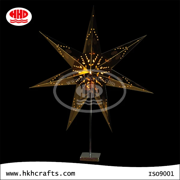 Bright seven horns indoor decor paper star table lantern