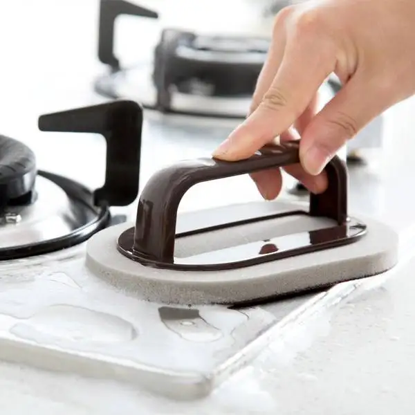 
Kitchen Supplies Wash Pot Sponge Floor Strong Decontamination Sponge Cleaning Brush For Pot with handles 