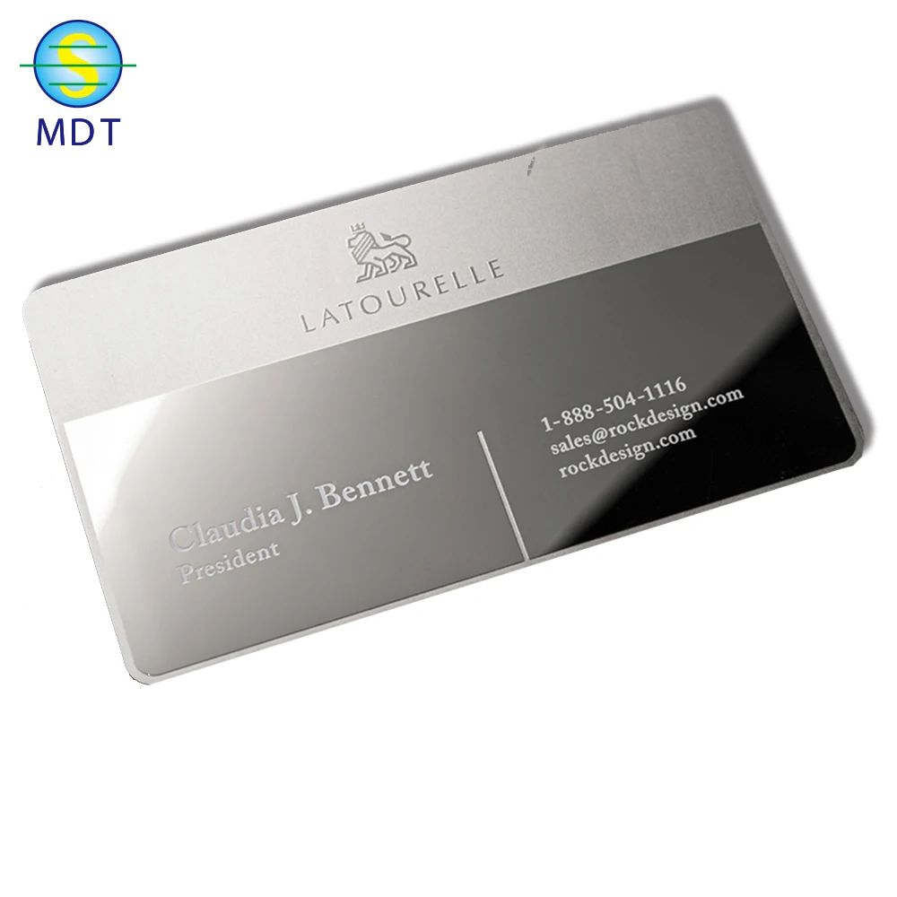 MDT metal card blanks plated matt gold colors
