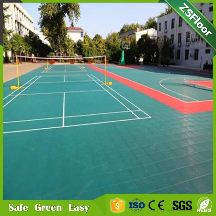 portable/removable  PP modular sports outdoor flooring  for badminton court