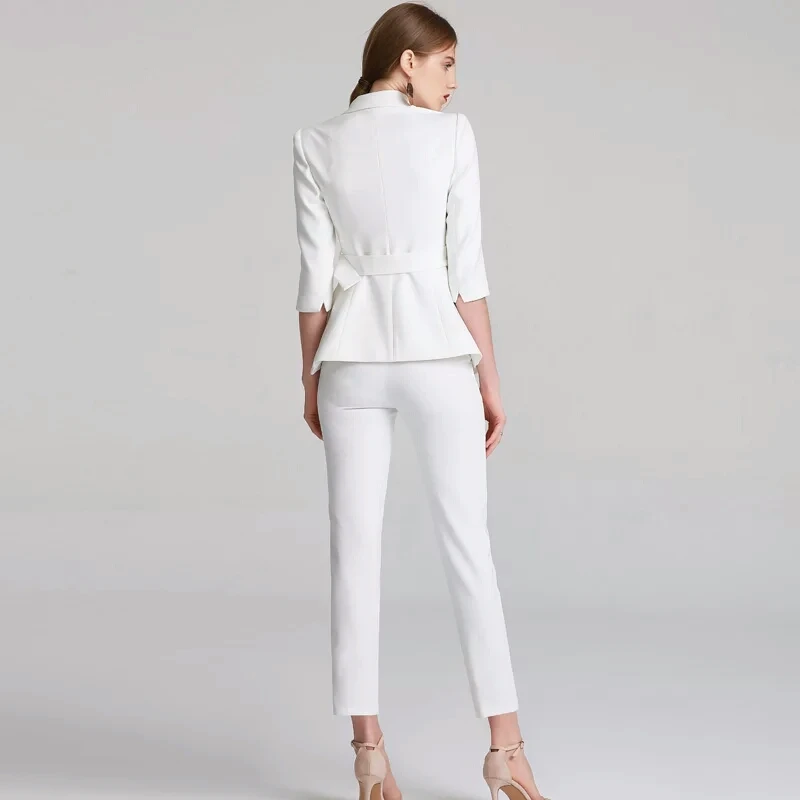 New Style Office Lady Two Pieces Suit Fashion Modern Women Business Suits ladies suits pant