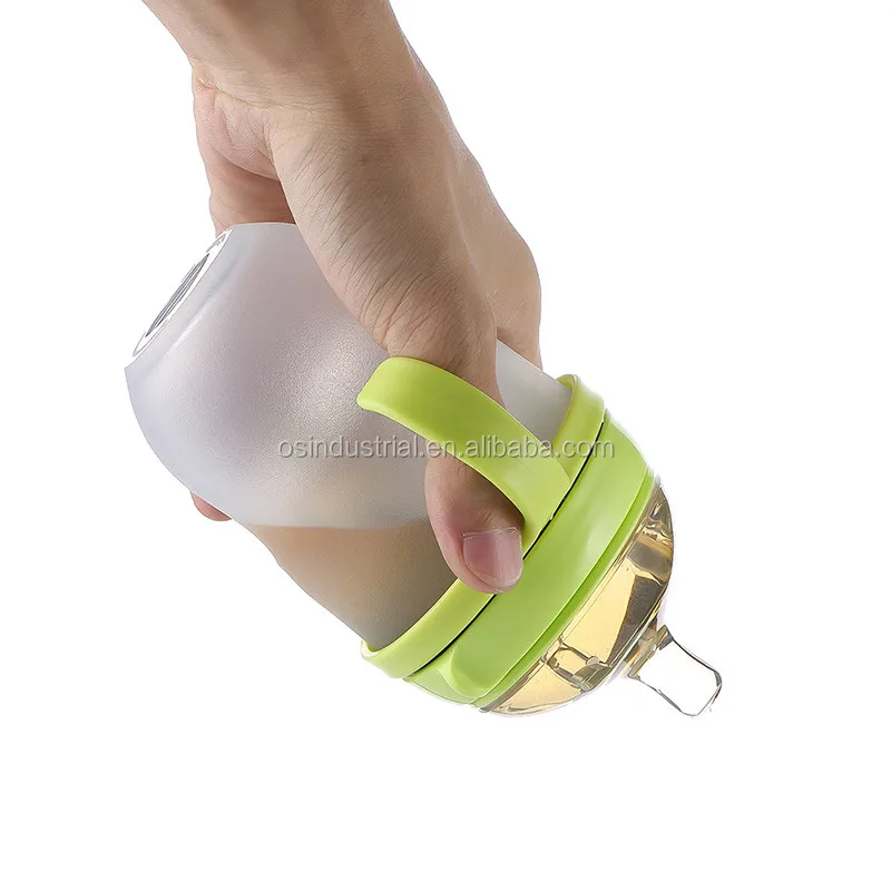 2022 baby supplies Wholesale food grade silicone baby feeding milk bottle for bebe feeding