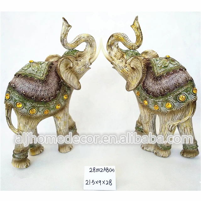 
Standing Resin Elephant figurine with gemstone for sale 
