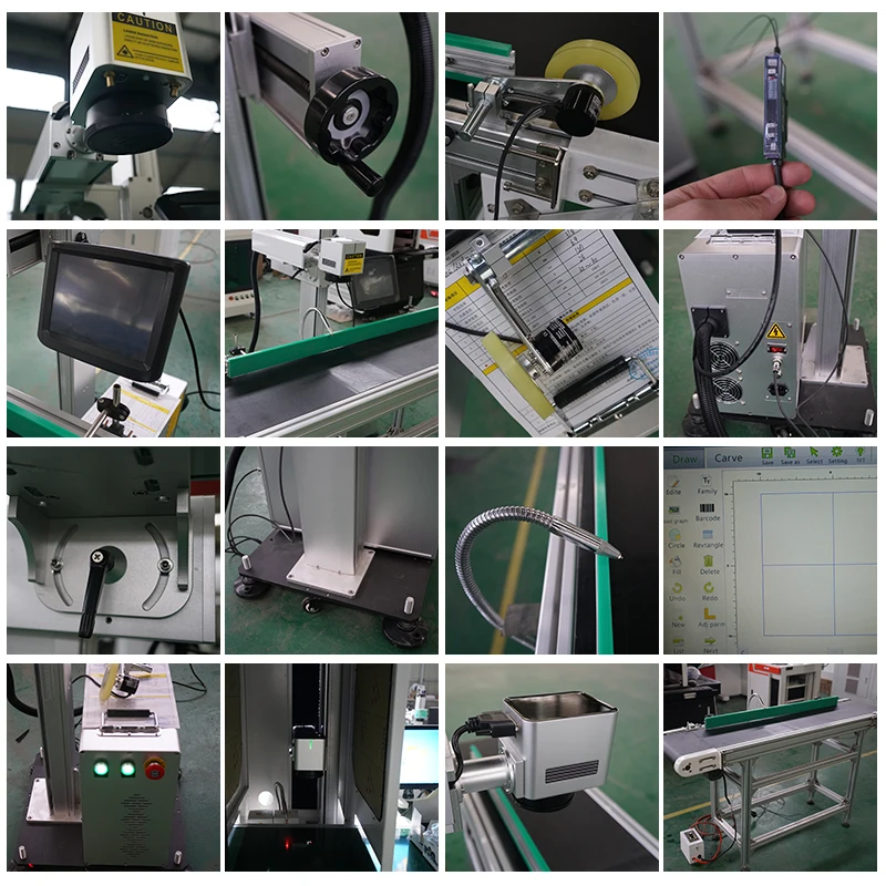 Fly laser metal marking machine price list with software ezcad