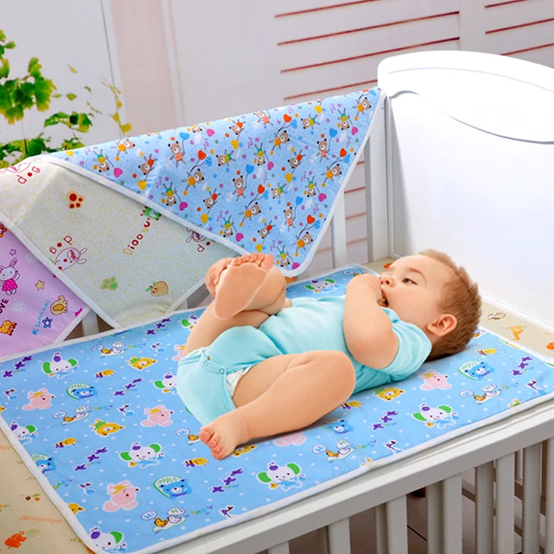 70 50CM Baby Cartoon Ecological Cotton Travel Home Waterproof Urine Matelas Infant Cover Bedding Nappy Burp
