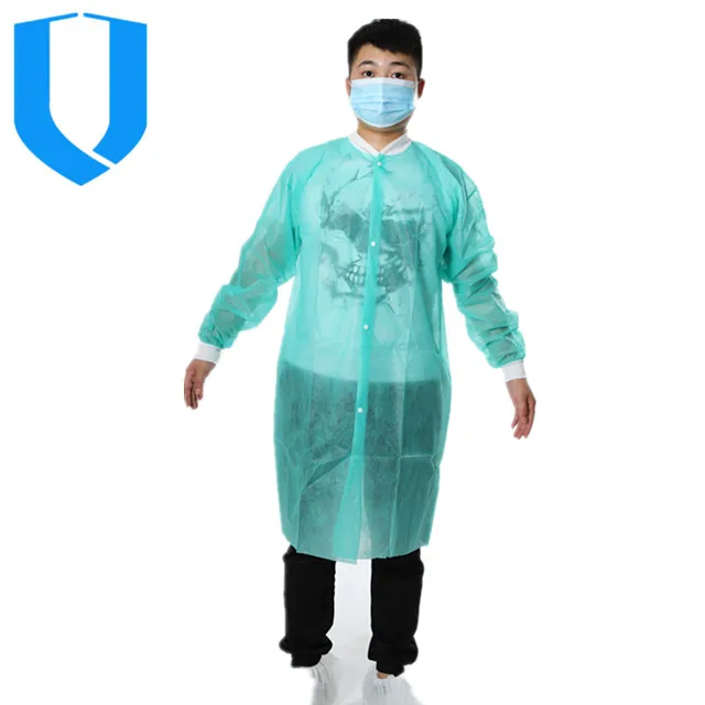 
Darl blue disposable medical SBPP visitor coat 