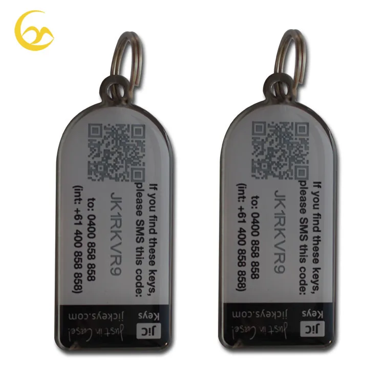 Custom Design Qr code Printing Metal Key Tags with Unique Id Numbers