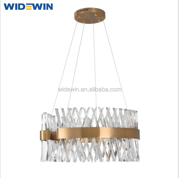 Durable golden metal+crystal chandeliers