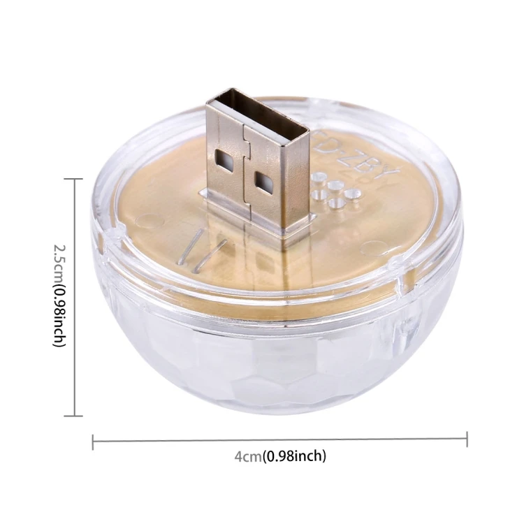 Christmas gift ,3W 4 LEDs Mini LED USB RGB Magic Ball Music Sound Control KTV DJ Disco Light Stage Lamp Effect Light