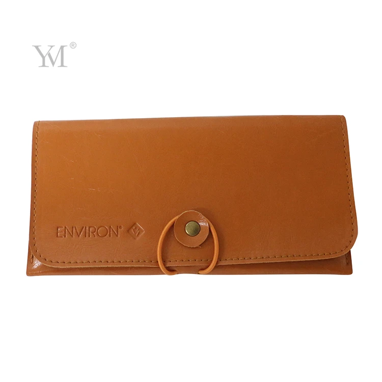 manufacturer custom brand pvc leather ladies clutch cosmetic bag women travel makeup brush pouch
