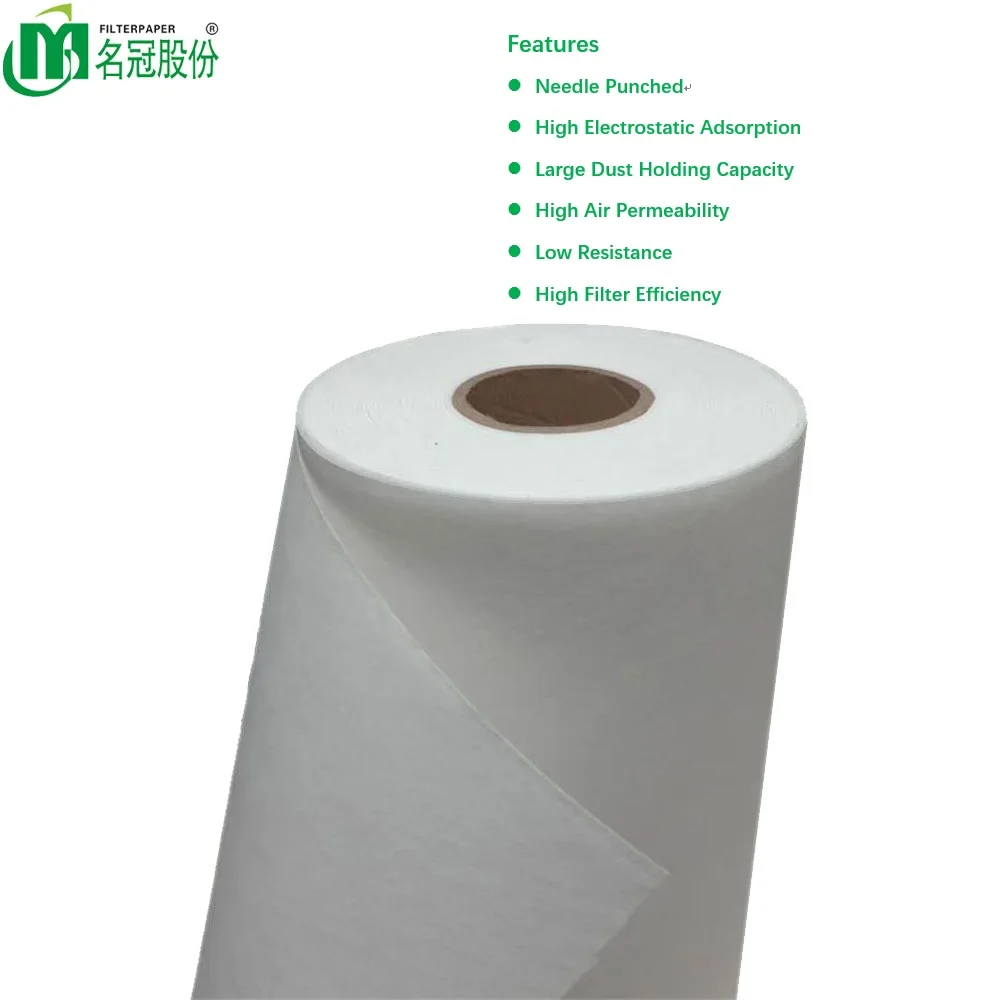 Large Dust Holding Capacity High Air Permeability electrostatic cotton filter