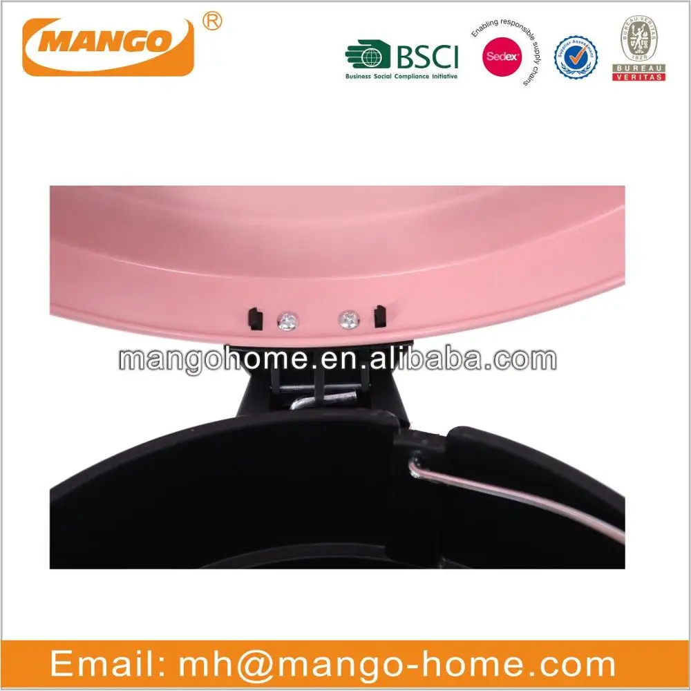 Colorful Powder Coating Bathroom Trash Can Mobile Metal Foot Pedal Waste Bin Dust Bin With Plastic Inner Bucket