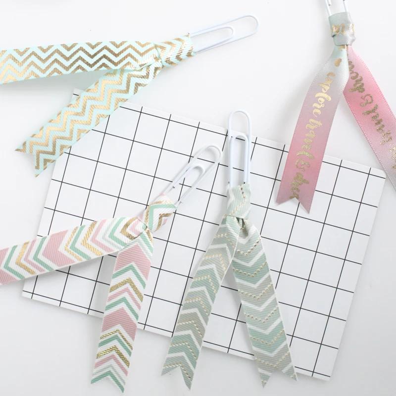 
High Grade Screen Ink & Metallic Gold Foil Printed Satin Grosgrain Ribbon 